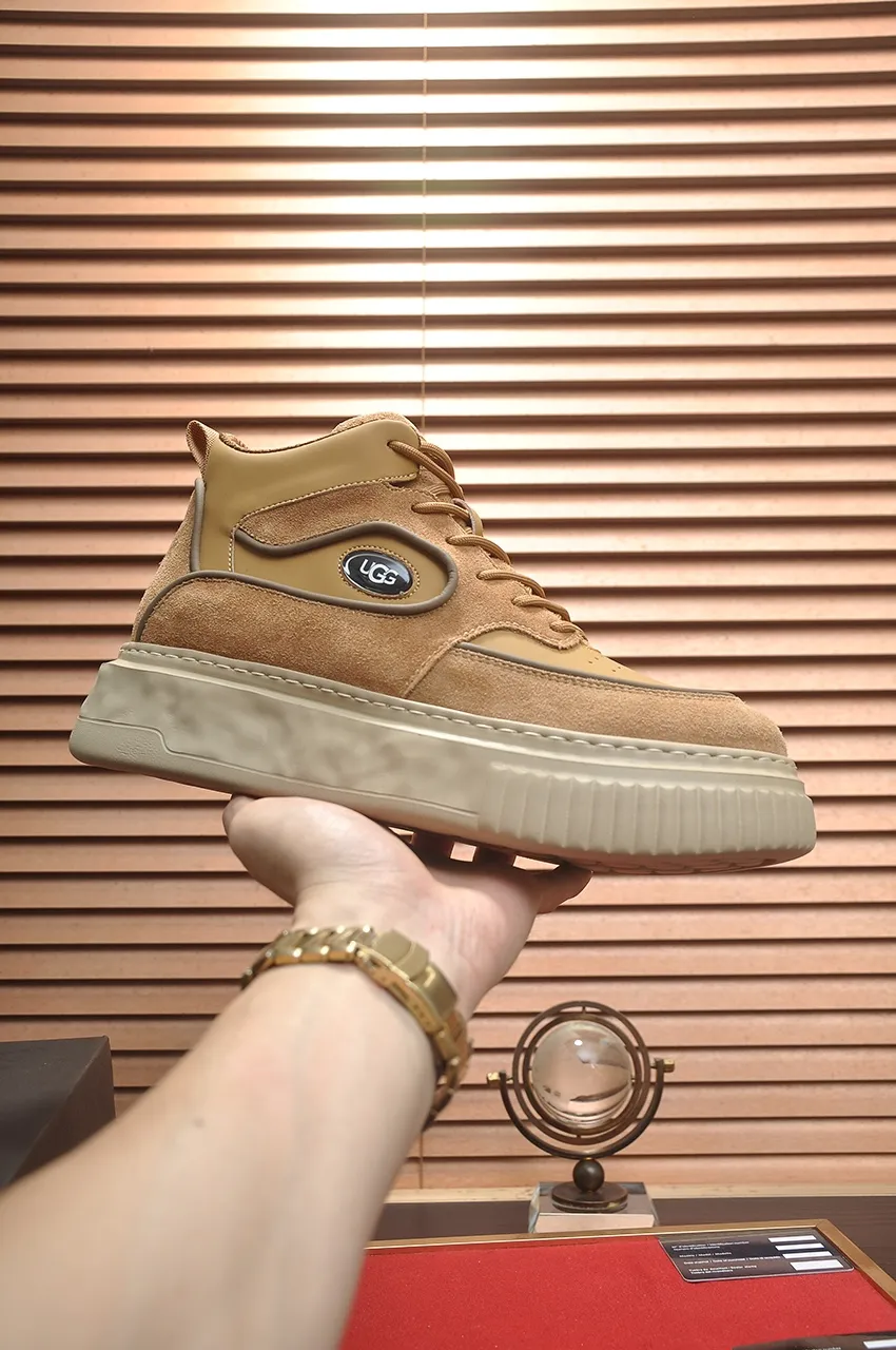 Men's shoes 💰640💶 [UGG] (full wool lining) top-end high-quality fur-in-one warm snow boots from Australia's warm luxury brand men's shoes, UGG-5877 official website synchronized, made of imported cowhide, carefully sewn...Imported rubber foam outsole (comfortable, soft, wear-resistant) The quality is really great...Exquisite workmanship, you can't put it down at first sight, available in sizes 39-44